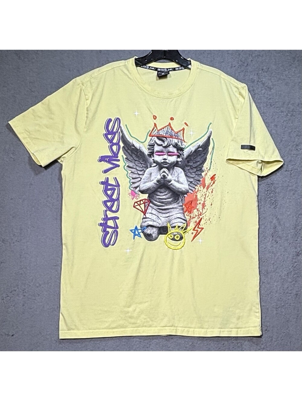 Switch Limited Edition Angel Graffiti Graphic Tee‎ XL Y2K Streetwear Grunge